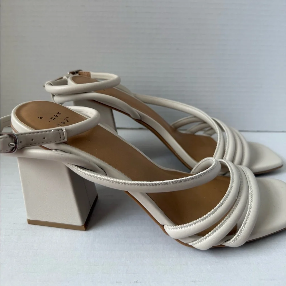 A New Day Off-White Strappy Sandals - Picture 2 of 6